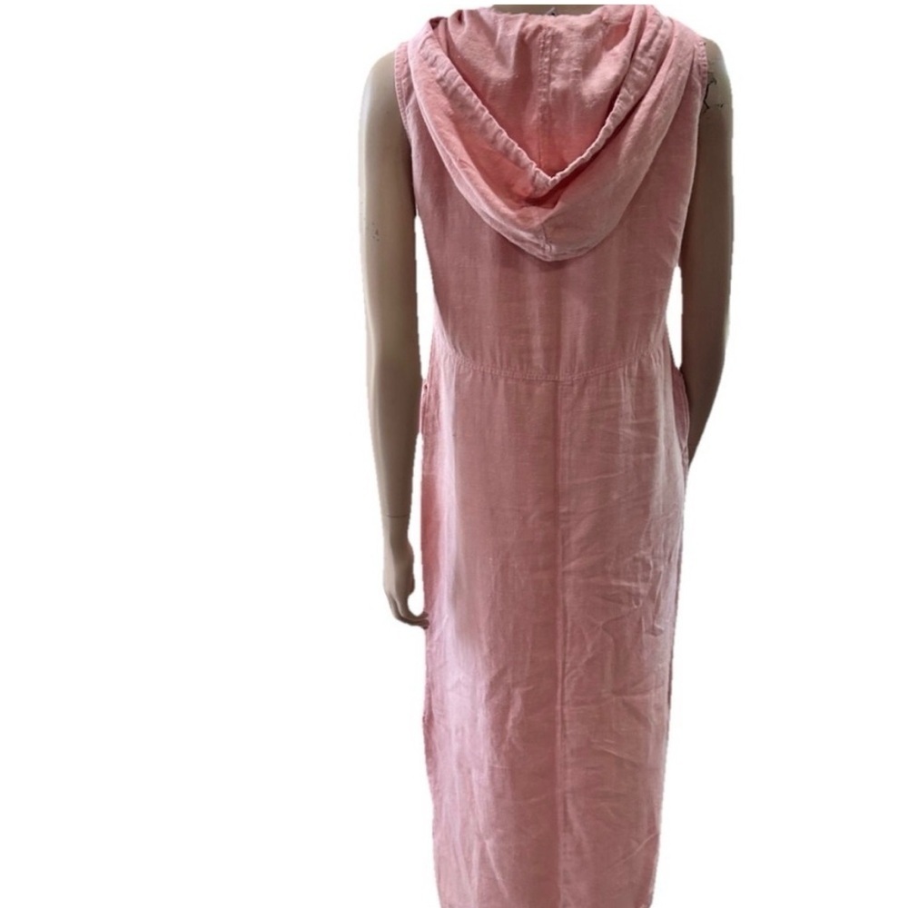 dressing clio Peach Hooded Linen Sleeveless Maxi Dress Swim Coverup Dress - Picture 8 of 16